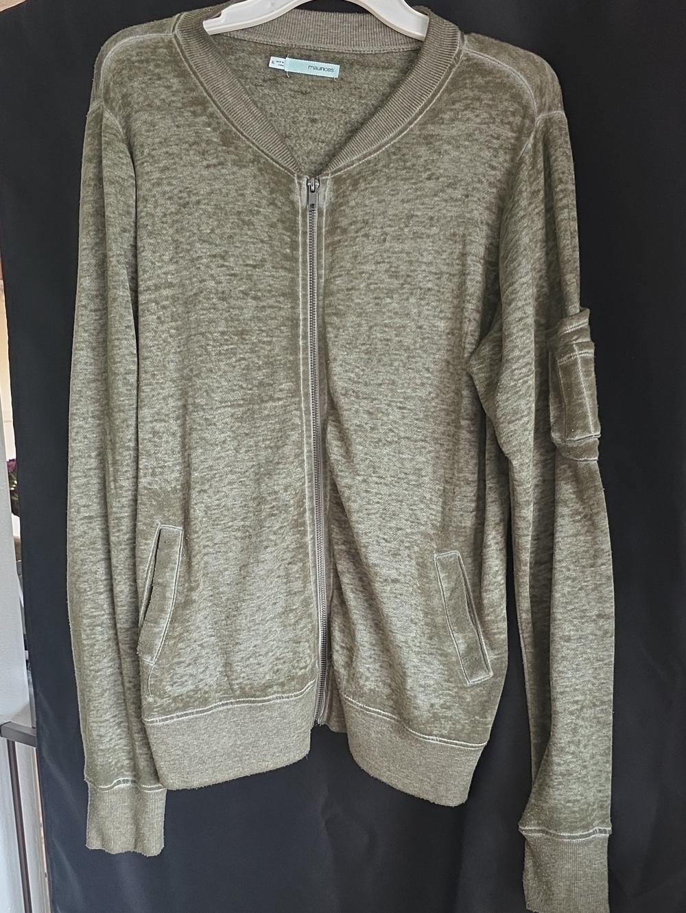 Maurices Olive Green Zip-Up Women's Lightweight